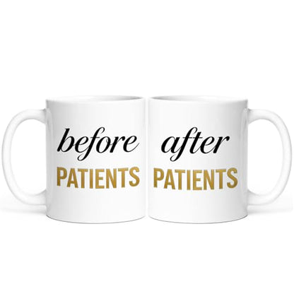 Before Patients After Gift Set for Men Student | Ceramic Coffee Mug | 11 OZ