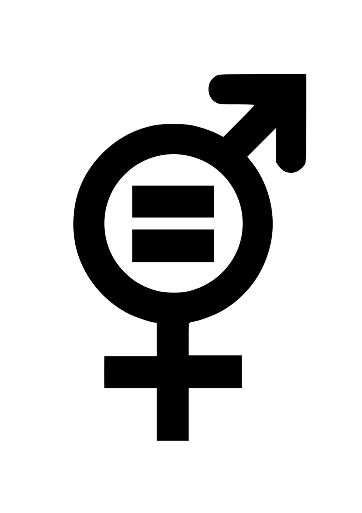 Gender Equality Symbols Women Men Wall Art Poster Inspirational Print Room Decor