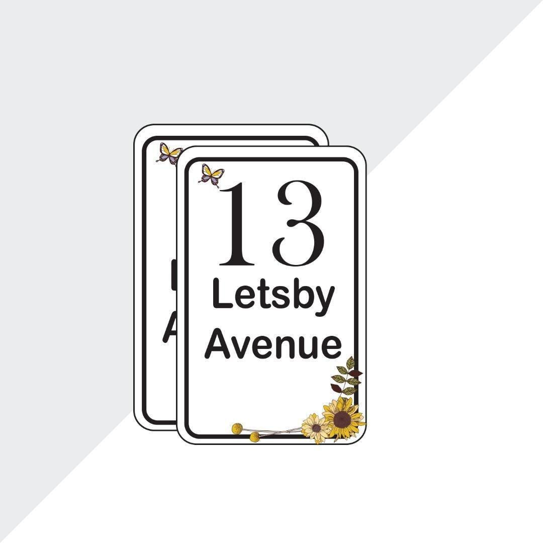 Personalised Street Dustbin Number Name Sticker Road Street Wheelie Bin Waterproofvinylstickers