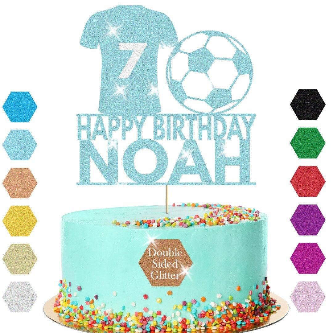 Custom Football Shirt Birthday Cake Topper Personalised Sports Party Decoration