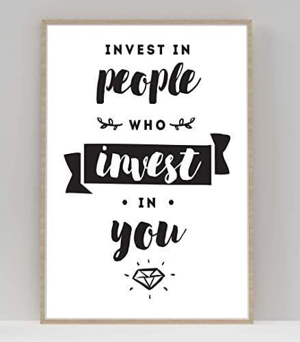 Inspirational Quote Poster: Invest In People - Office Wall Art
