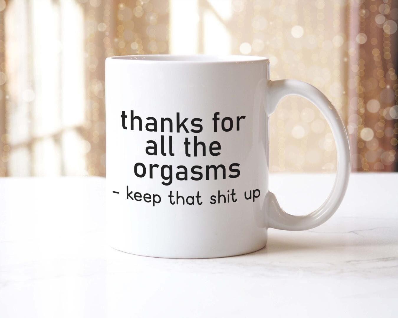 Funny 'Thanks Orgasms' Mug & Coaster Set: Rude Gift