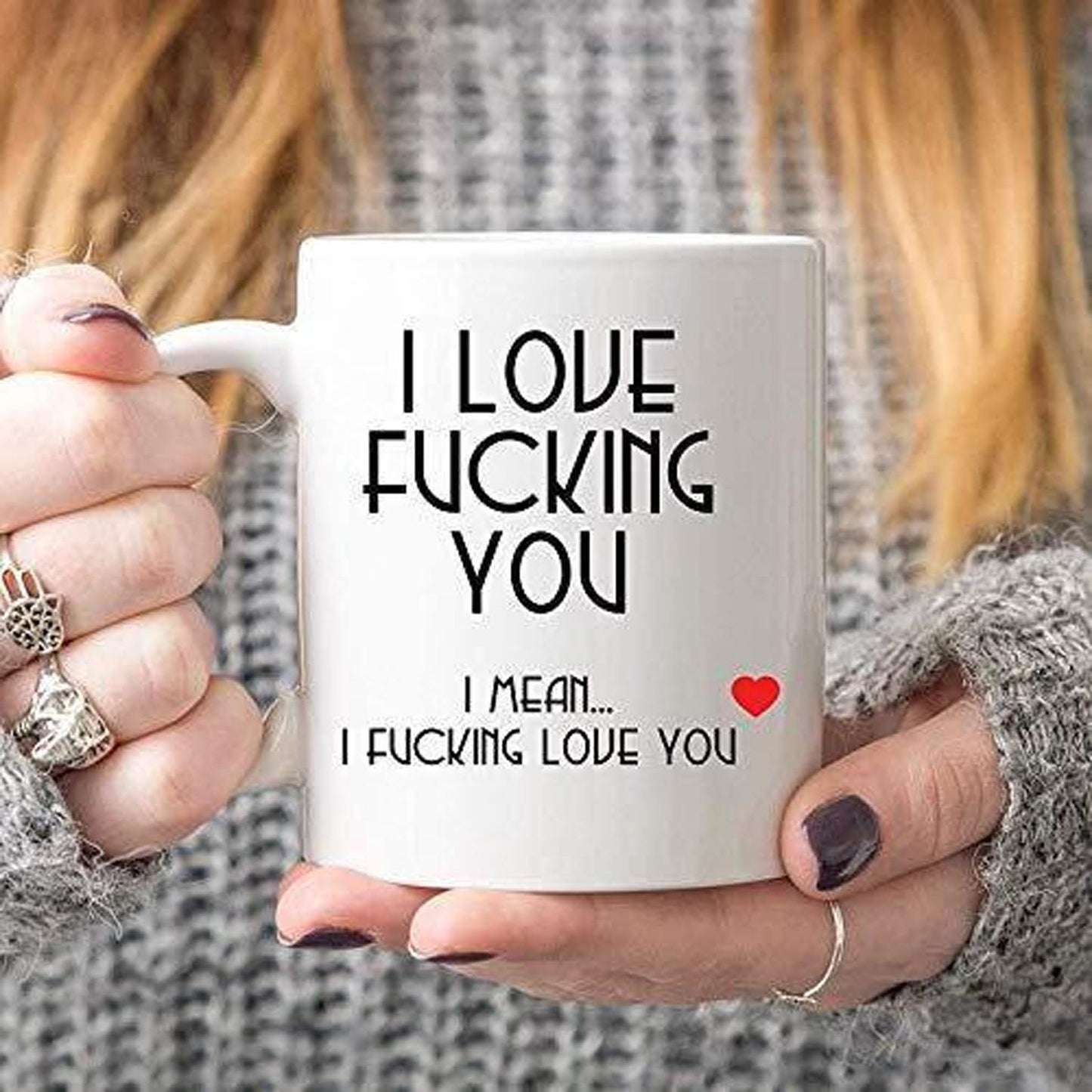 I Love You Funny Coffee Mug - Novelty Gift for Valentine's Day