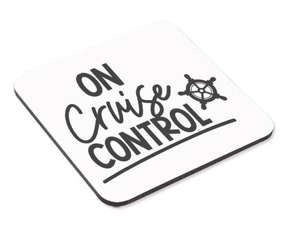 On Cruise Control Mug & Coaster Set Summer Vacation Holiday Funny Birthday Gift