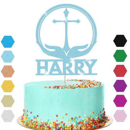 Personalised Cross Confirmation Cake Topper Congratulation Birthday Cake Any Name