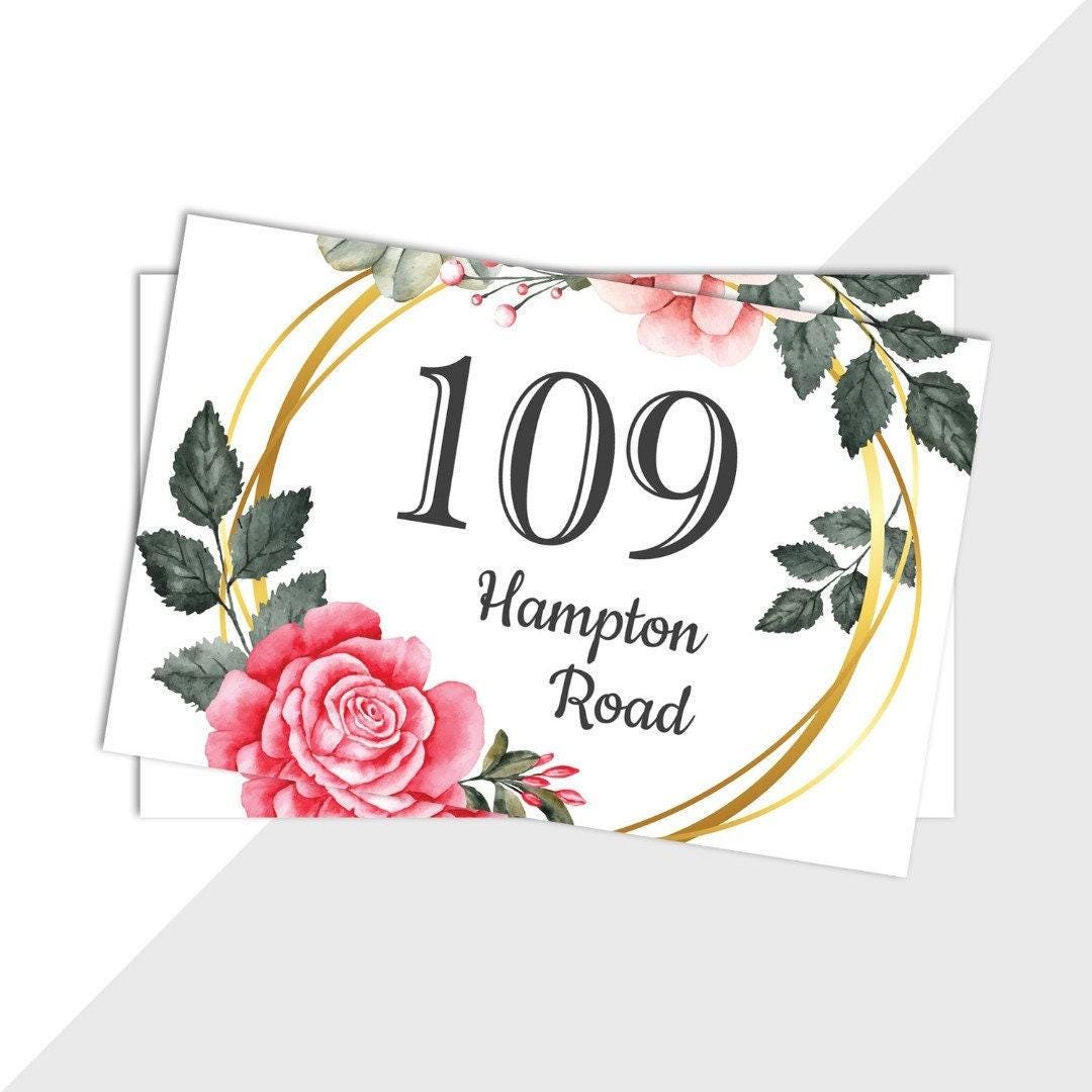 Personalised Wheelie Bin Stickers Street Name & Number Waterproof Vinyl Decal Road Dustbin