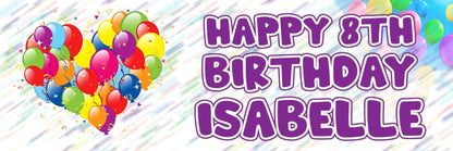 2 Personalised Happy Birthday Custom Name & Age Party Celebration Decoration Banners