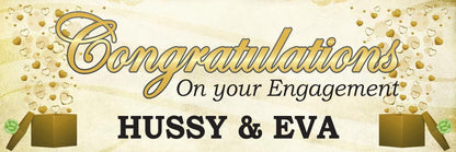 2x Personalised Engagement Party Banners: Elegant Decorations