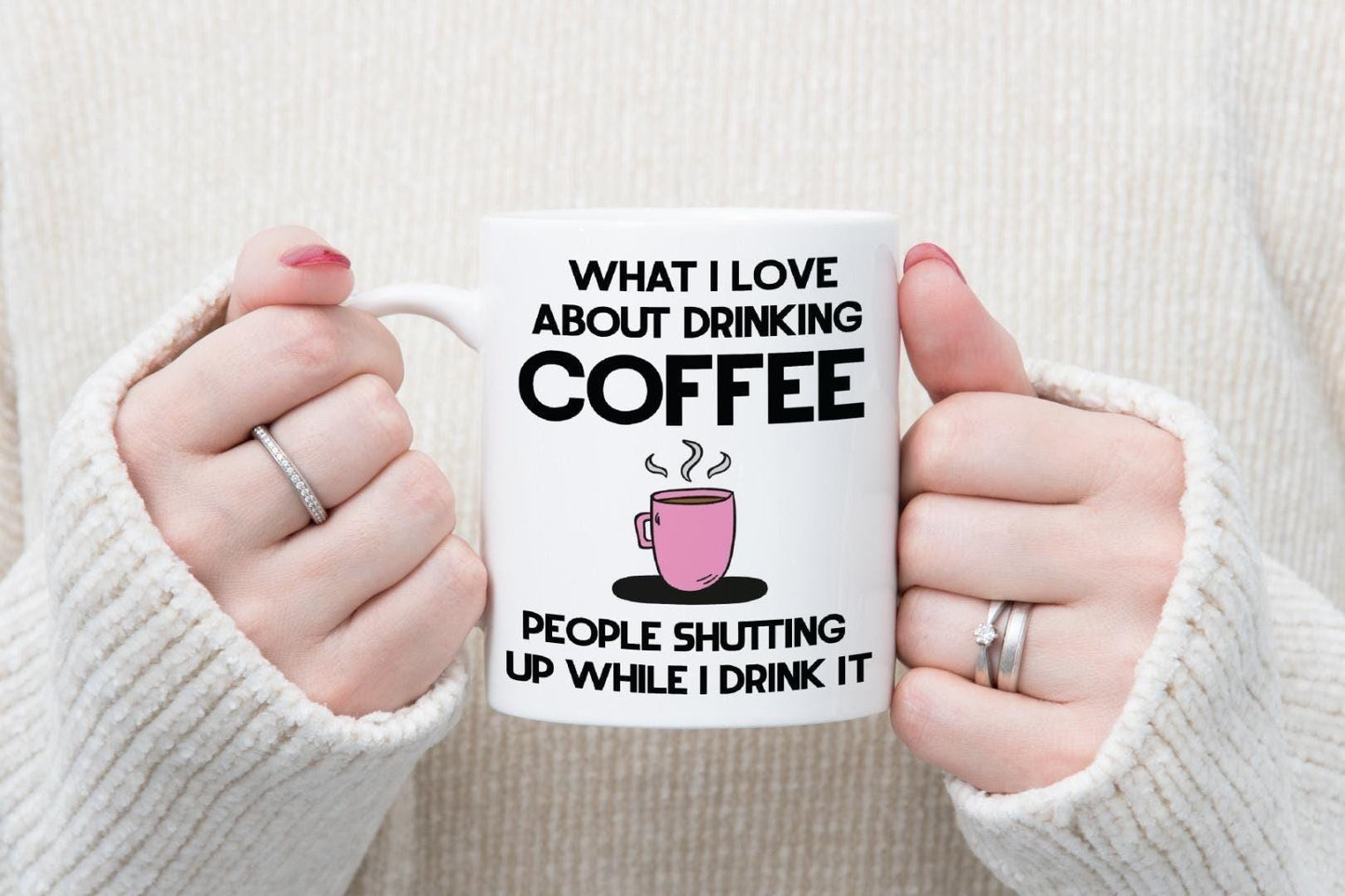 What I Love About Coffee Mug & Coaster Set Christmas Boyfriend Birthday Tea Gift