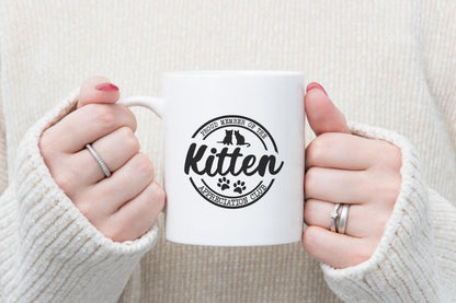 Proud Member Of The Kitten Appreciation Club - Ceramic Novelty Coffee Mug & Coaster Gift