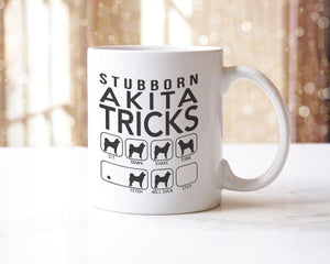 Stubborn Akita Tricks Mug: Funny Japanese Dog Lover Gift