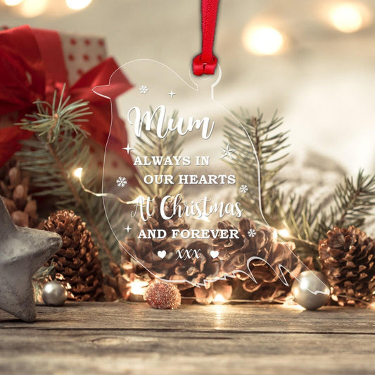 Personalised Robin Memorial Christmas Bauble Xmas Any Name Memory Gift Keepsake