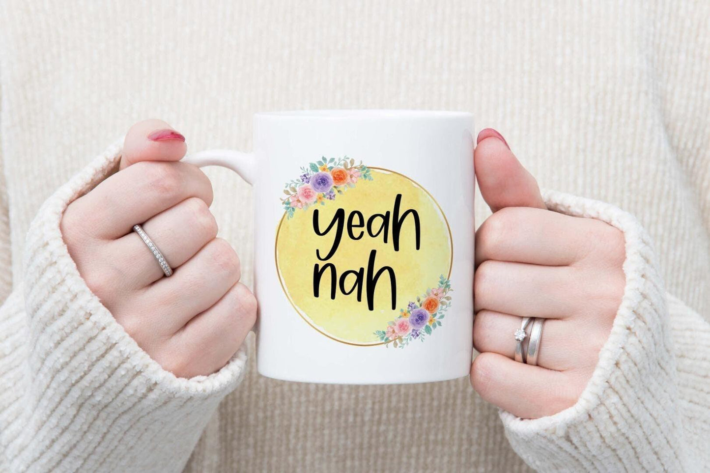 Yeah Nah Novelty Mug And Coaster Gift Set Birthday Christmas Coffee Cup Gifts
