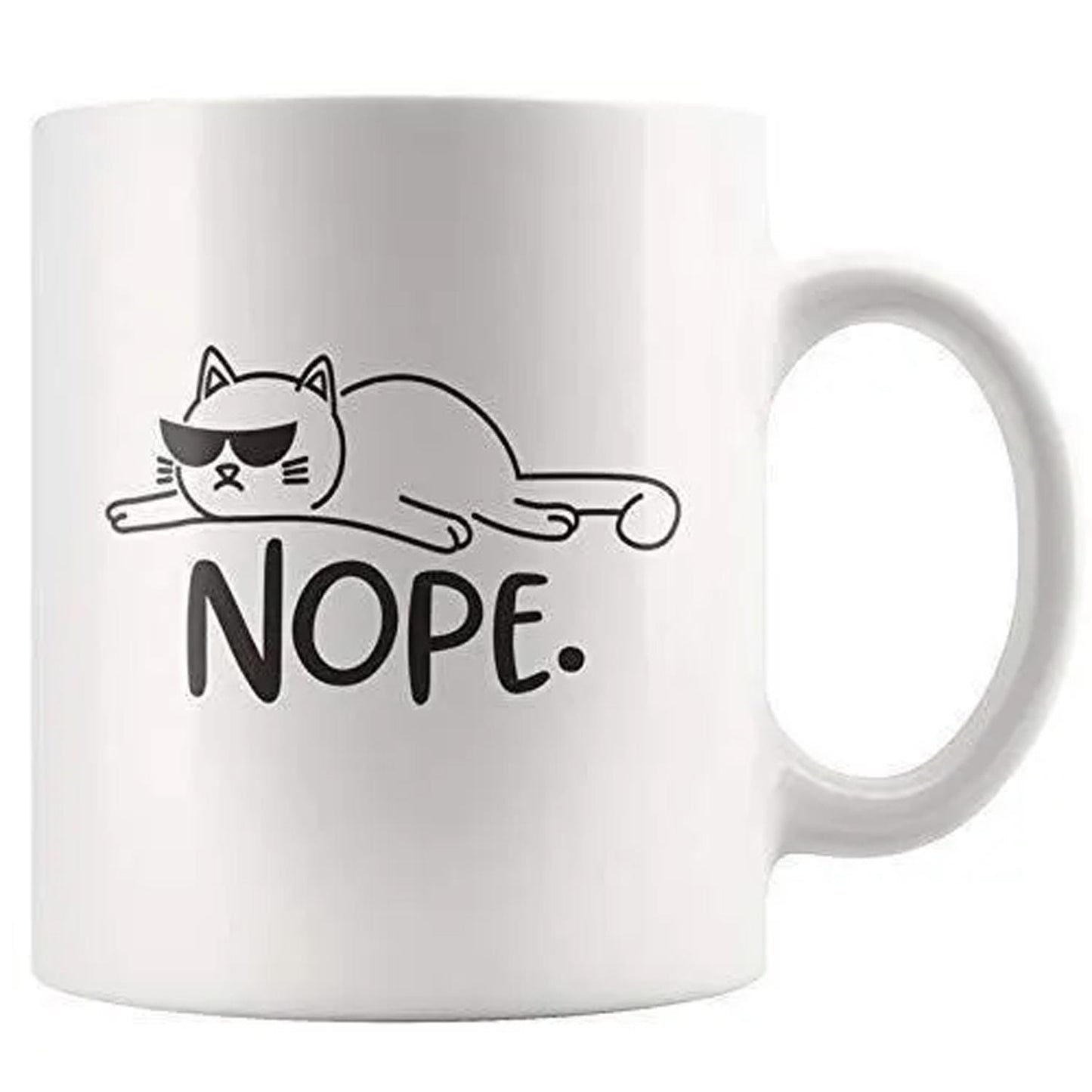 Lazy Cat Coffee Mug: Funny Tea Cup, Gift for Cat Lover