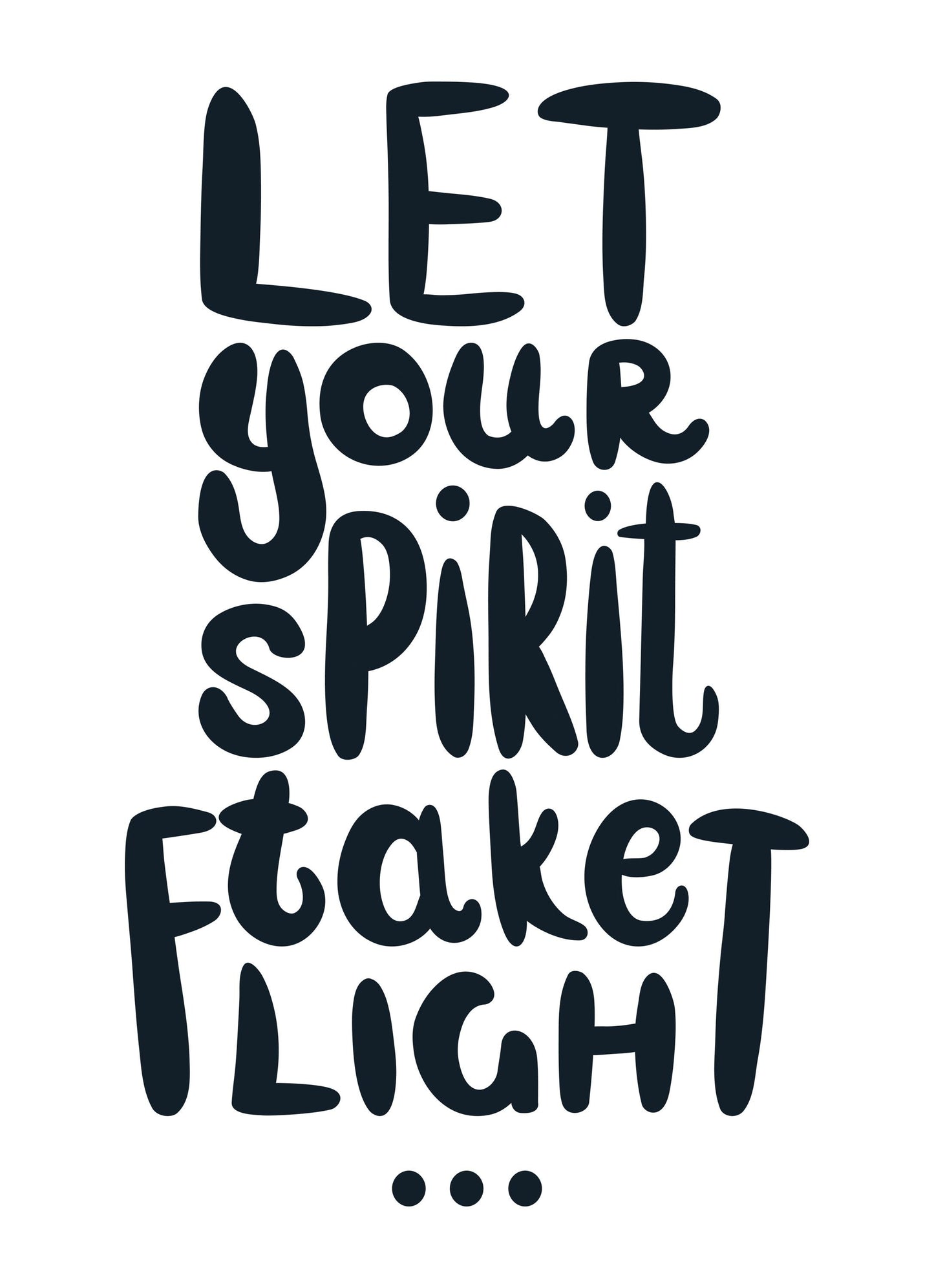 Let Your Spirit Take Flight Motivational Inspirational Love Positive Poster Wall