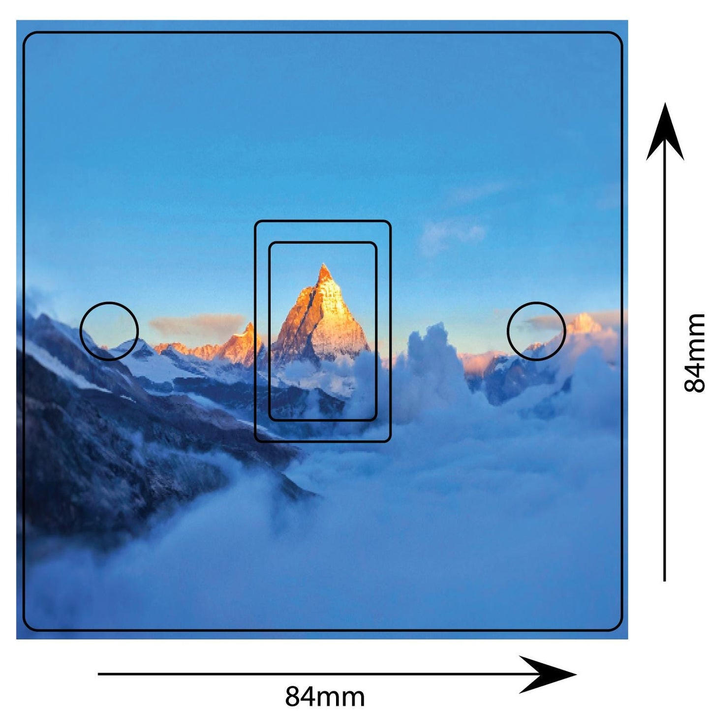 Matterhorn Mountains 3d Light Switch Sticker Cover Vinyl Skin Wall Decal Decor