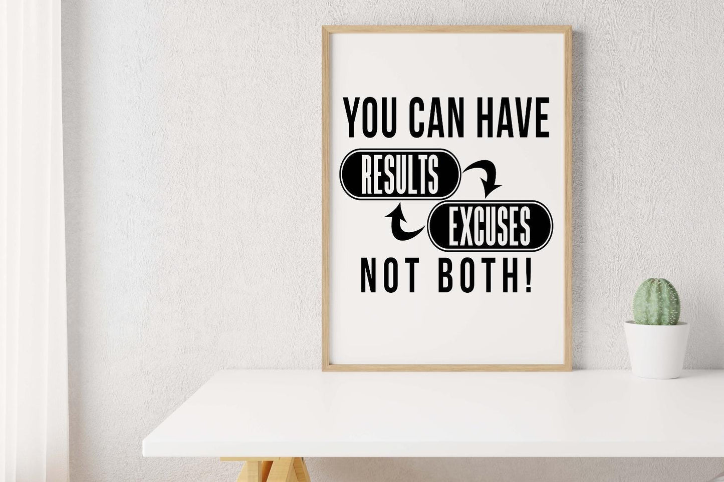 You Can Have Results Motivational Inspirational Positive Quote Poster Print Wall