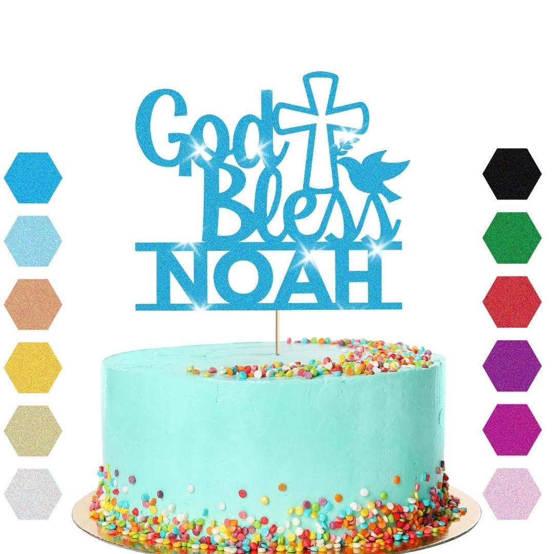 Personalised God Bless Confirmation Cake Topper Congratulation Birthday Cake Any Name