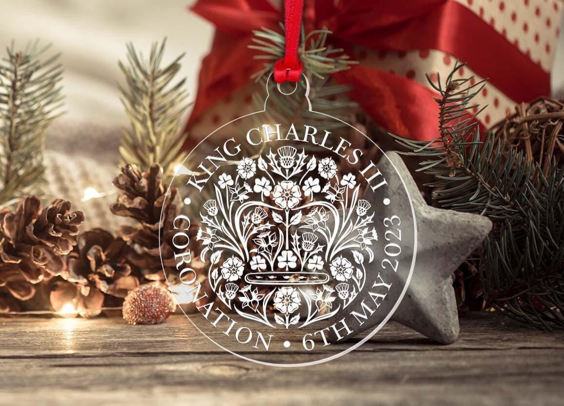 King Charles III Coronation Emblem Bauble Souvenir Commemorative Ornament