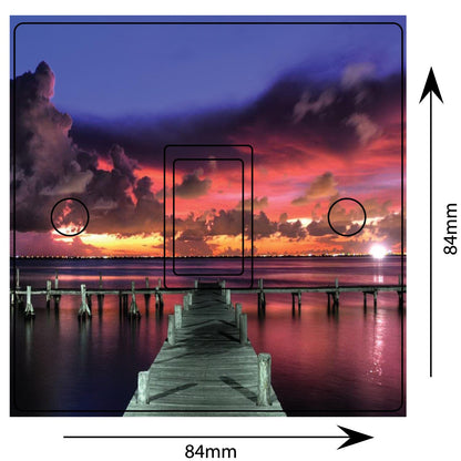 Sunset On Pontoon 3d Light Switch Sticker Cover Vinyl Skin Wall Decal Decor