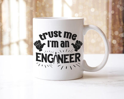 Funny Engineer Mug & Coaster Set Engineering Graduation Birthday Coffee Tea Gift