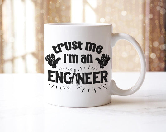 Funny Engineer Mug & Coaster Set Engineering Graduation Birthday Coffee Tea Gift