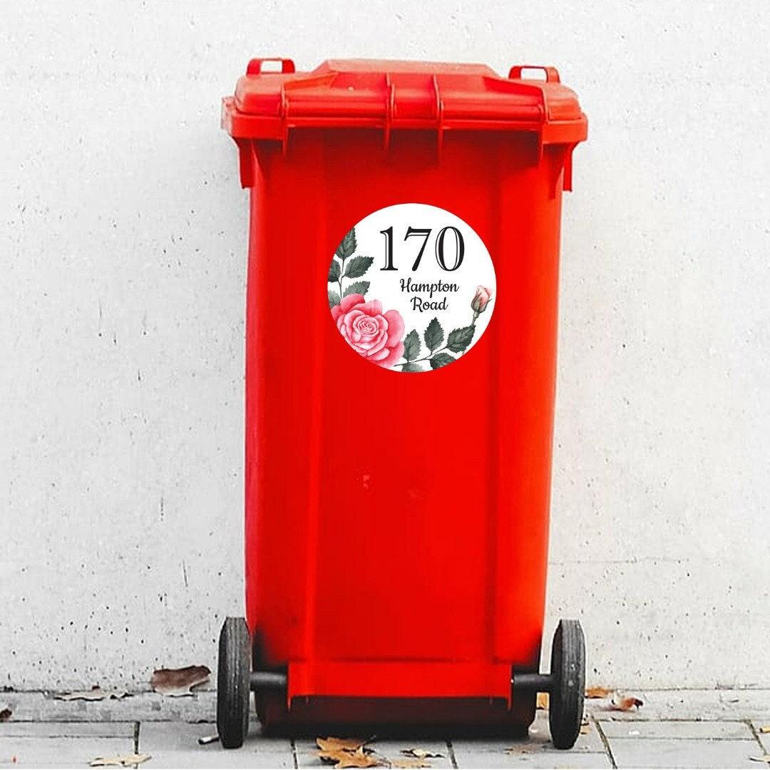 Personalised Wheelie Bin Sign Sticker Waterproof House Street Name Address