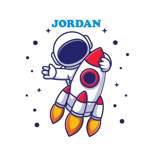 Personalised Rocket Wall Sticker Name Vinyl Decal Boys Kids Nursery Bedroom