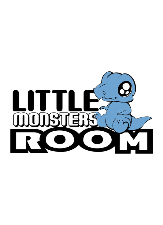 Little Monster Room Children Door Poster Decor Kids Boys Girls Poster Wall