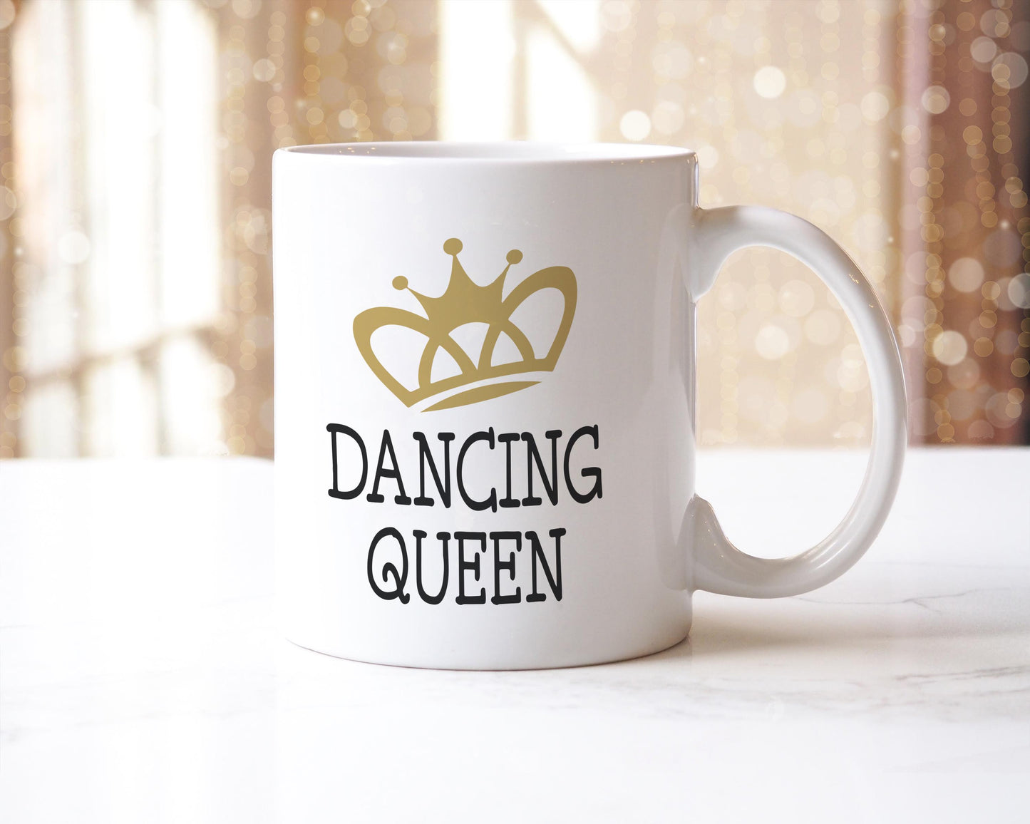 Customised Dancing Queen Mug: Personalised Coffee Tea Cup, Birthday Gift