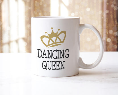 Customised Dancing Queen Mug: Personalised Coffee Tea Cup, Birthday Gift