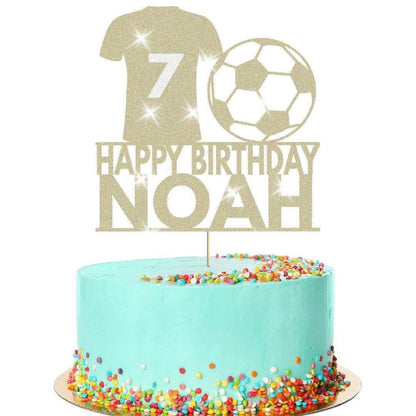 Custom Football Shirt Birthday Cake Topper Personalised Sports Party Decoration
