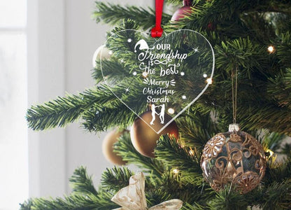Personalised Christmas Bauble For Best Friend Merry Christmas Custom Name Baublegiftkeepsake