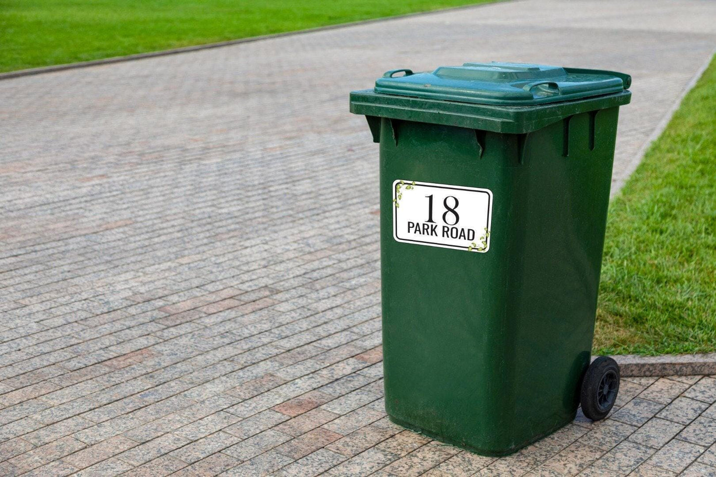 Personalised Wheelie Bin Sticker Custom Name Number Street Bin Waterproofvinylsticker