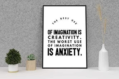 Imagination Use Is Creativity Motivational Positive Quote Art Poster Wall