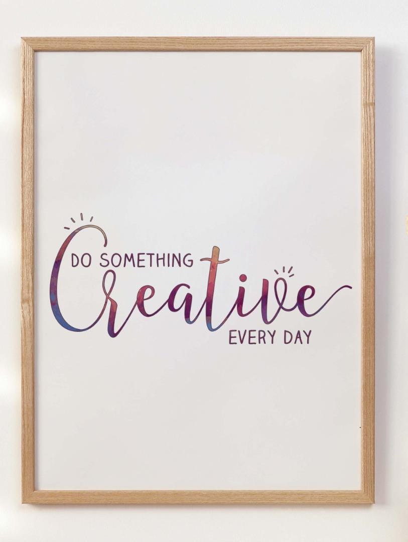 Be Something Creative Inspirational Positive Quote Poster Print Wall Art