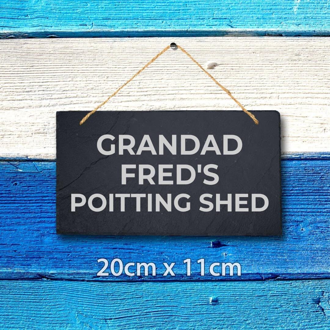 Personalised Slate Plaque Sign Shed Garden Laser Engraved Stone