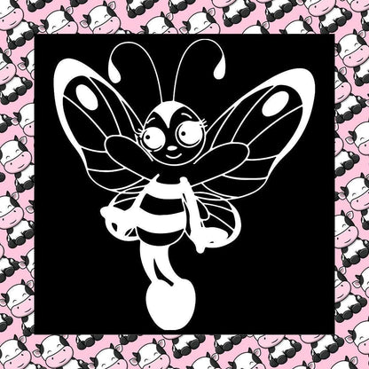 Butterfly Bee Girl Vinyl Decal - Car Window Bumper Sticker