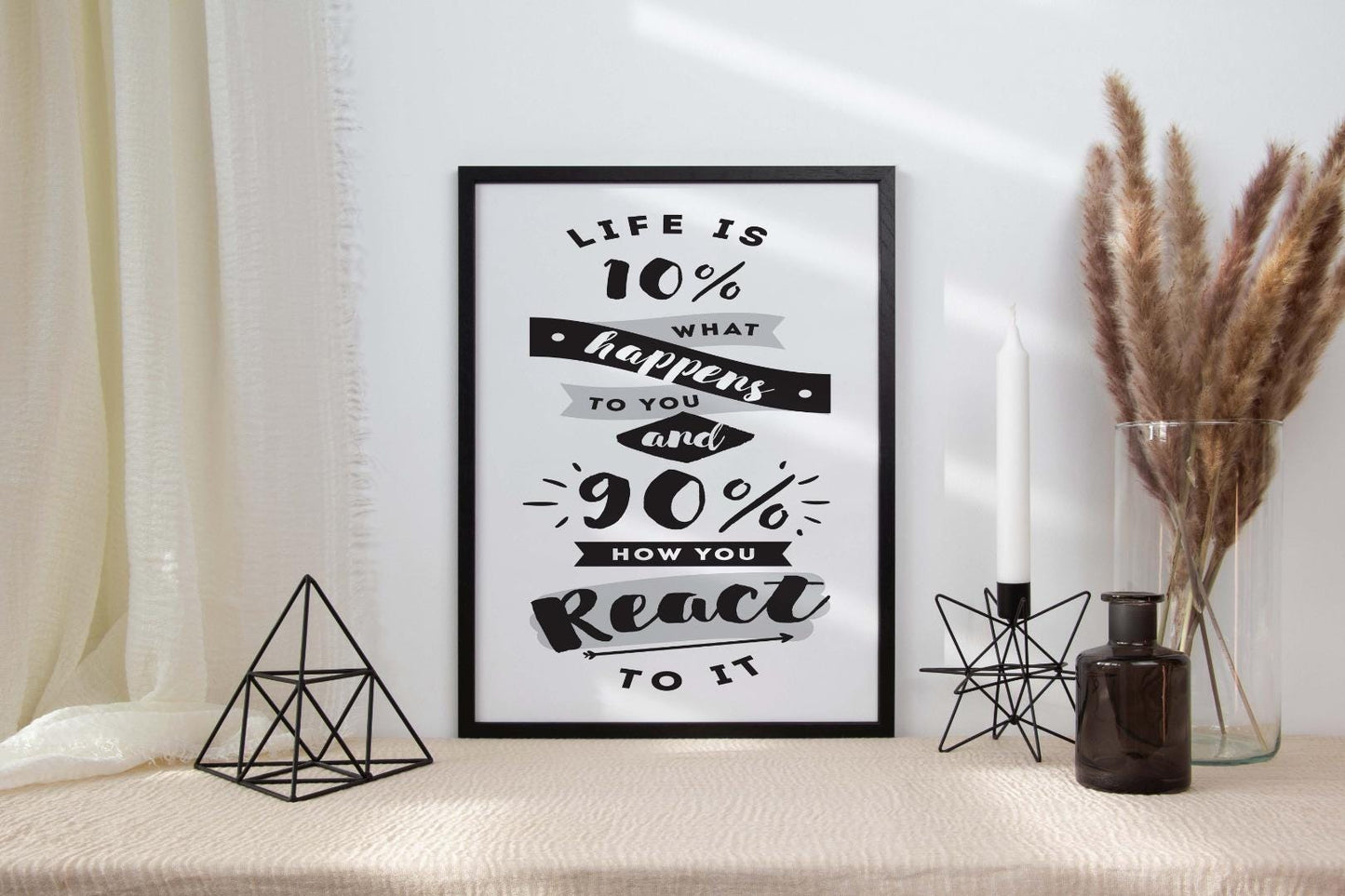 Like Is What Happens To You Inspirational Positive Quote Poster Print Wall