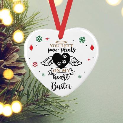 Personalised Cat Memory Christmas Ceramic Bauble Pet Memorial Custom Kitten Xmas Decoration Gift