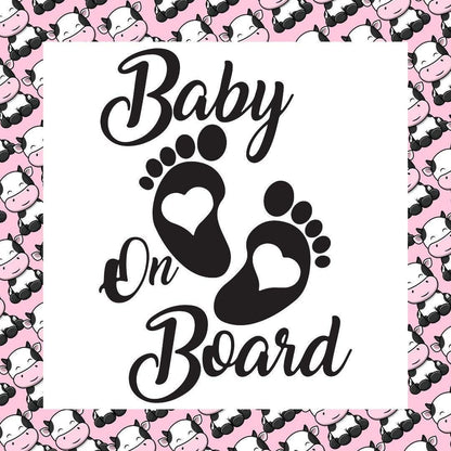 Baby On Board Car Window Bumper Sticker Vinyl Decal