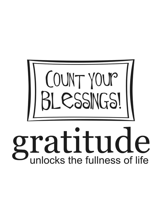 Count Your Blessings Motivational Inspirational Positive Quote Poster Wall