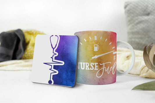 Nurse Fuel Mug And Coaster Gift Set Nursing Student Birthday Tea Gift Keepsake