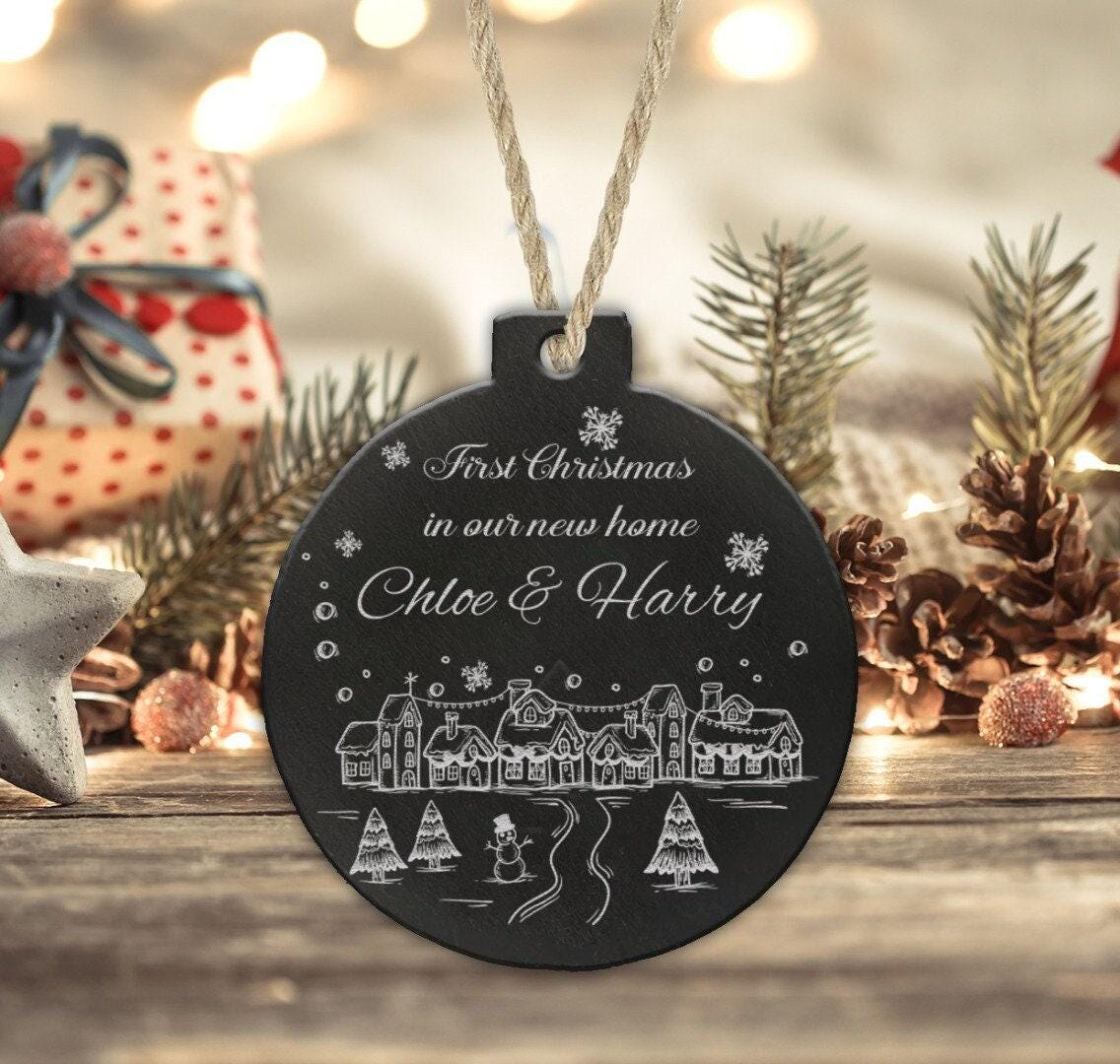 Personalised First Christmas New Home Bauble: Acrylic Ornament Keepsake