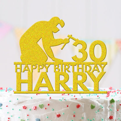 Personalised Acrylic Welding Diy Birthday Cake Topper Decoration For Welders Gift