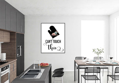 Cant Touch Kitchen Mitten Glove Minimalist Wall Home Dining Decor Print Poster