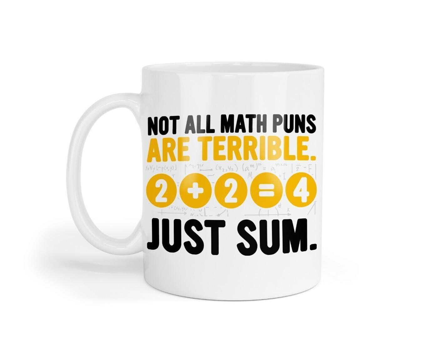 Not All Math Pun Mug & Coaster Set Teacher Birthday School Leaving Coffee Gift