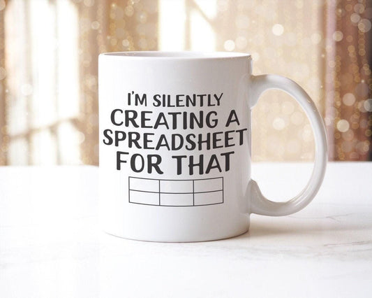 Funny Accountant Mug & Coaster Set: Spreadsheet Joke Gift