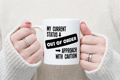 Out Of Order Mug & Coaster Set Funny Sarcastic Birthday Office Boss Coffee Gift