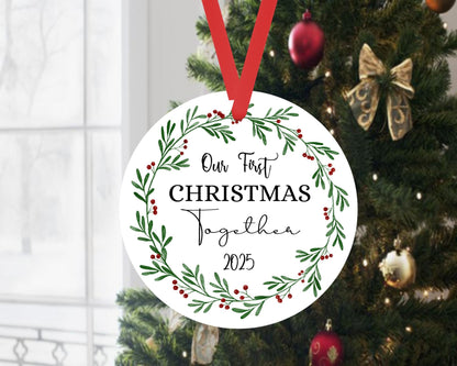 Our First Christmas Together Bauble 1st Xmas Tree Ceramic Ornament Keepsake Gift